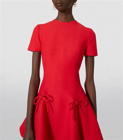 Womens Valentino Garavani Red Wool Silk Mini Dress Harrods Uk