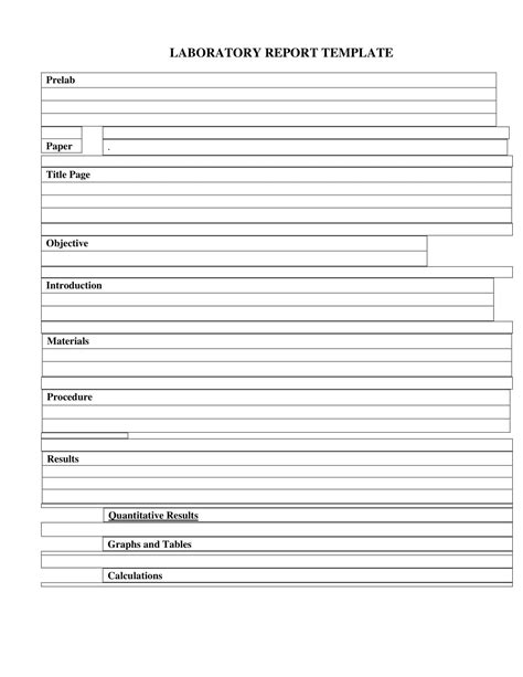 Free Printable Lab Report Templates PDF Word