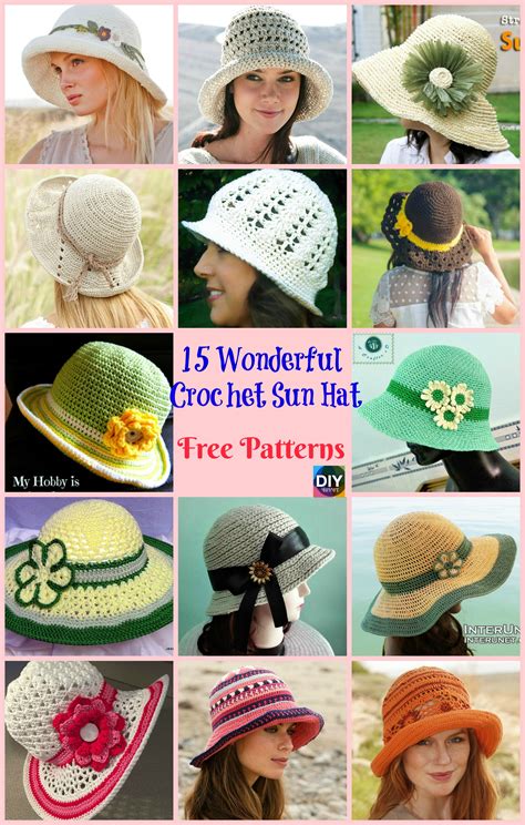 15 Amazing Crocheted Sun Hat Free Patterns Diy 4 Ever