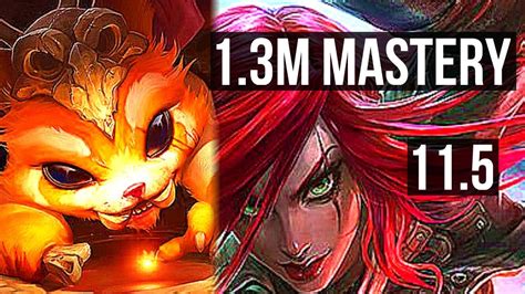 Gnar Vs Katarina Top M Mastery Games Dominating