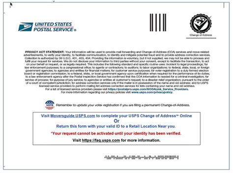 Change Of Address Usps Printable Form