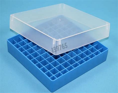 Cryobox For Microtubes 0 5 Ml Conical Or With Screw Neck Blue