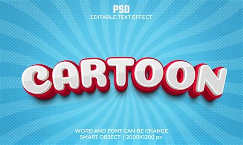 Premium Psd Cartoon 3d Editable Text Effect Premium Psd With Background