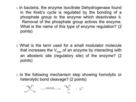 Solved 1. In bacteria, the enzyme Isocitrate Dehydrogenase | Chegg.com