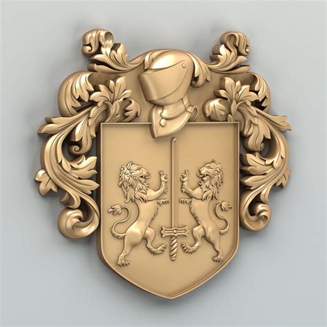 3d Model Coat Of Arms Decorative 002 Cgtrader Initial Art History