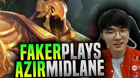 Faker Wants To Destroy With Azir SKT T1 Faker Plays Azir Mid SKT