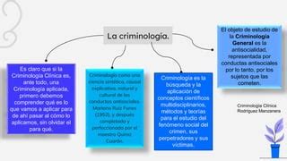 Criminolog A Cl Nica Introducci N A Su Estudio Ppt Descarga Gratuita