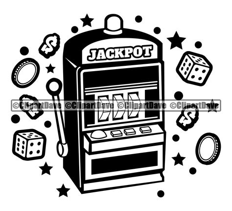 Slot Machine Jackpot SVG Design Gold Coin Game Lottery Lotto Etsy