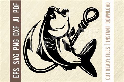 Fishing Carp Fishing Logo Svg Png Ai Eps Dxf Files For Etsy