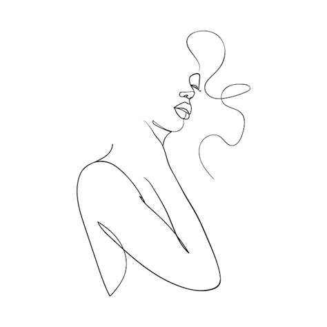 Premium Vector One Line Drawing Woman Modern Minimalism Art