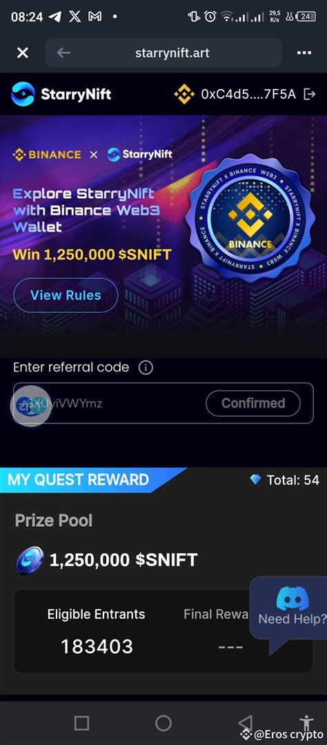 Starrynift Airdrop On Binance Web Starrynift An Ai Po Eros