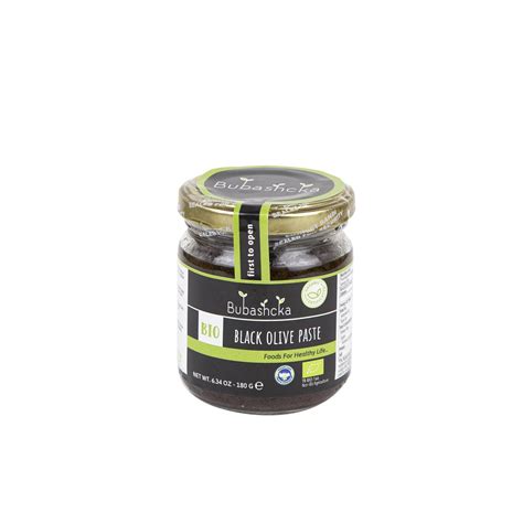 ZEYTİN BUBASHCKA BUBASHCKA Organik Siyah Zeytin Ezmesi 180GR