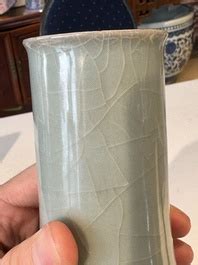 A Chinese Longquan Celadon Bottle Vase Song Ming Rob Michiels Auctions