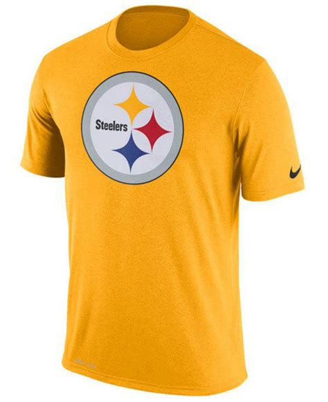 Nike Pittsburgh Steelers Dri Fit Cotton Essential Logo T Shirt In Gold Metallic For Men Save