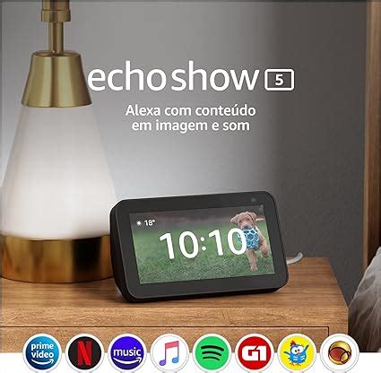 Echo Show 5 2ª Geração Smart Display de 5 Alexa e câmera de 2