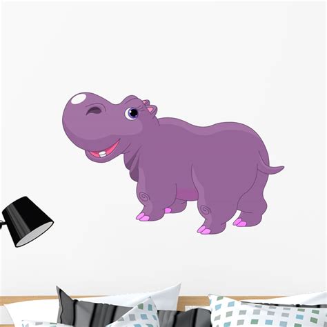 Hippo Wall Decal Mural By Wallmonkeys Vinyl Peel And Stick Graphic For