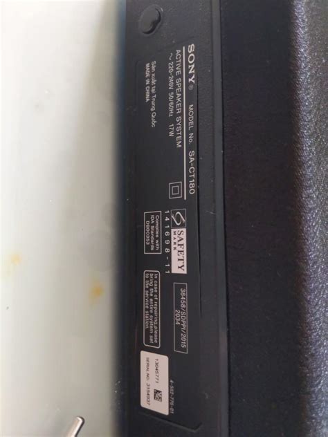 Sony Sound Bar And Subwoofer Sa Wct Ct Audio Soundbars