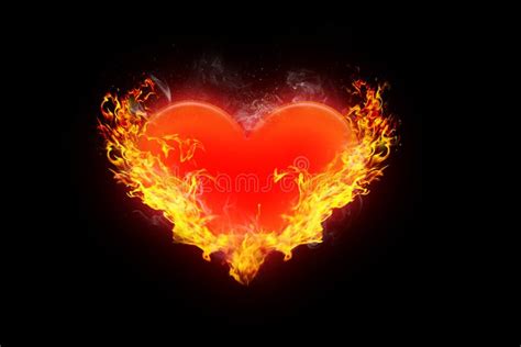 Heart Flames Valentine Love Stock Illustration Illustration Of