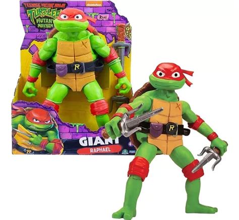 Tortugas Ninja Mutant Mayhem Raphael Gigante Con Accesorios Envío Gratis