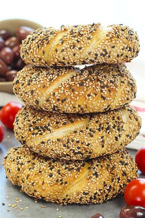 Turkish Sesame Bread Simit Recipe Simit Recipe Food Recipes