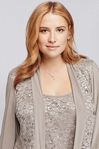 David S Bridal Plus Size Mock Two Piece Lace And Jersey Pant Suit Style