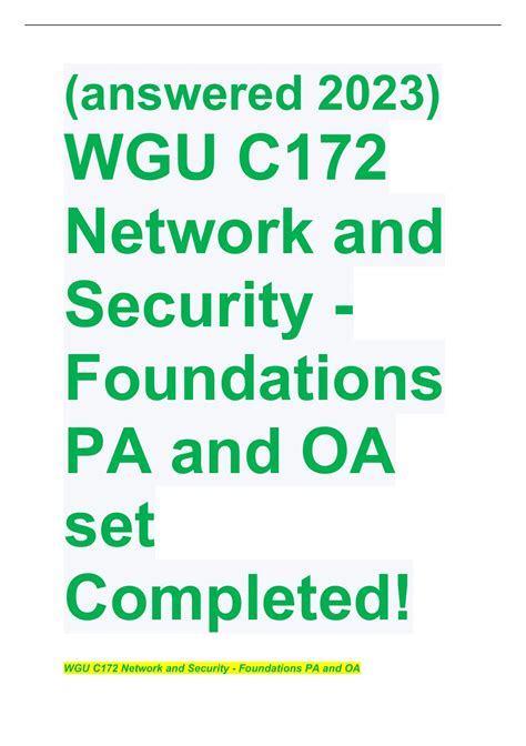 Wgu C Exam Complete Solution Package Stuvia Us