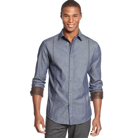 Lyst Sean John Shirts Casual Shirts In Blue For Men