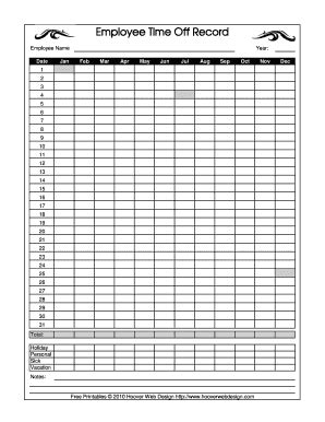 Payroll Record Template Printable