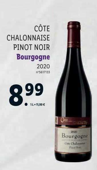 Promo C Te Chalonnaise Pinot Noir Bourgogne Chez Lidl Icatalogue Fr