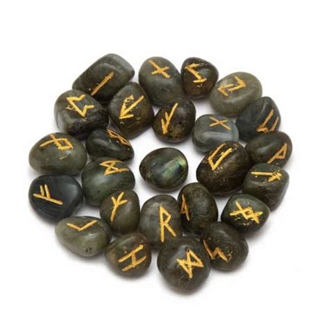 Arham Crystal Labradorite Tumble Rune Set Mm Mm At Rs Piece