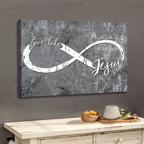 Personalized Wall Art Love Like Jesus Canvas Print Christian Wall Decor Christ Follower Life