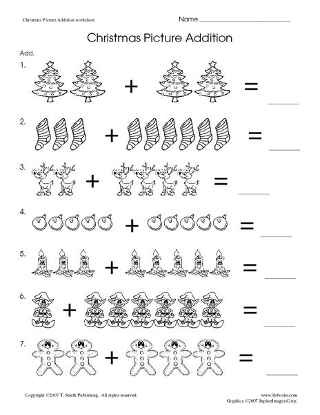 Kindergarten Christmas Math Worksheet Printable F5f