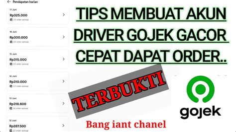 Tips Membuat Akun Gojek Gacor Prioritas Akun Dengan Cepat YouTube