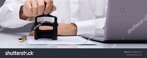 approved permit stamp accounting document approve stock photo