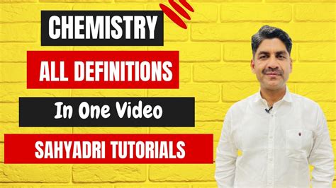 Chemistry All Definitions In One Video Hsc Board Exam Sahyadri