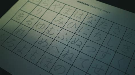 Hiragana Alphabet Practice