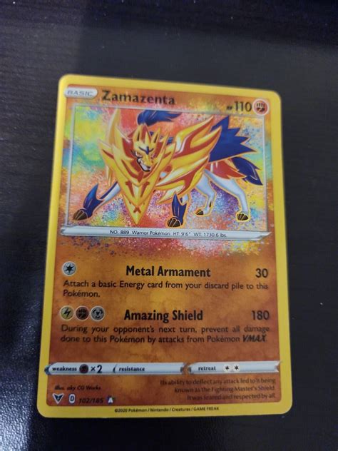 Zamazenta 102 185 Amazing Rare Ultra Rare Vivid Voltage NM Pokemon