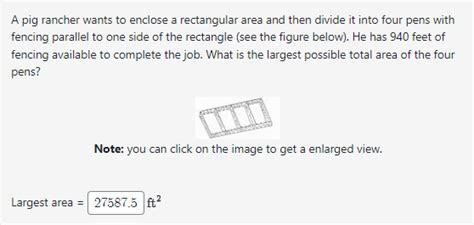 Solved A Pig Rancher Wants To Enclose A Rectangular Area And Chegg