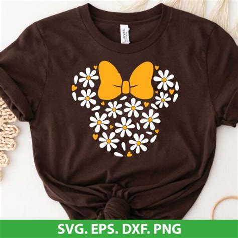 Minnie Chamomile Svg Minnie Mouse Flowers Svg Chamomile Flowers Mouse