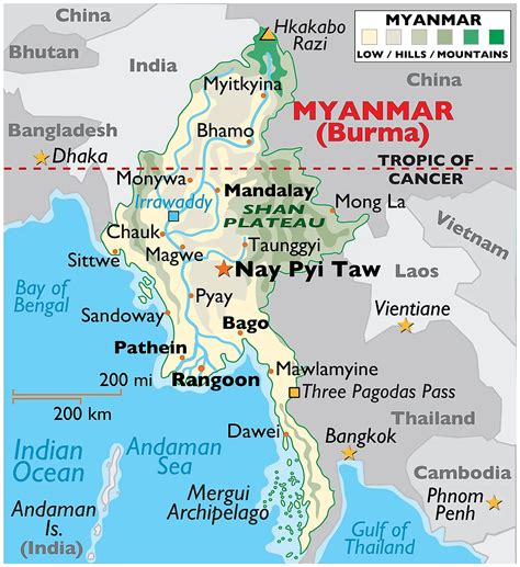 myanmar maps facts world atlas
