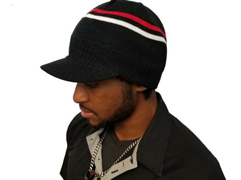 Black Rasta Skull Beanies Hat Winter Billed Jamaica Skull Knit Cap Kufi