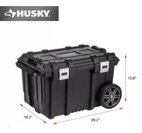 Caja Almacenaje Herramienta Husky 26 In 15 Gal Con Ruedas Envío Gratis