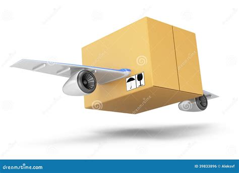 Flying Cardboard Box Stock Illustration Illustration Of Concept