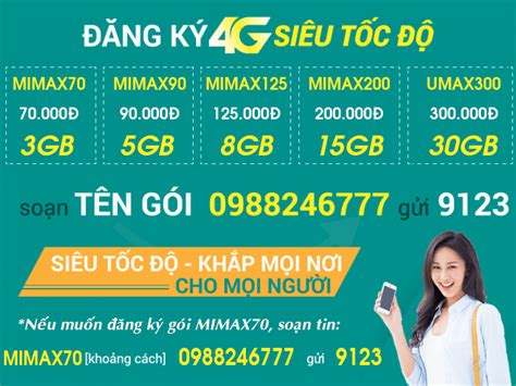 Tổng hợp các gói cước Viettel 3G 4G gói MSM và gọi điện Trả sau Viettel