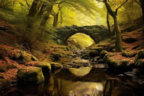 premium ai image  beautiful woodland scene