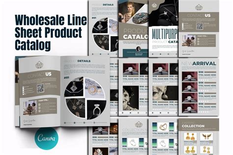 Editable Wholesale Product Catalog Line Sheet Template