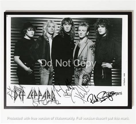 Def Leppard Signed Photo FRAMED Autographed Picture Replica Christmas