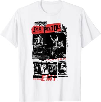 Sex Pistols Official Classic Photo Collage T Shirt Amazon Co Uk Clothing