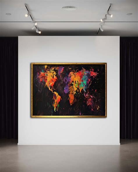 world map artmodern global wall artcolor splash global artearth