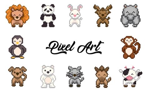 Pixel Art Animal Character Collection Graphic by mehide021 · Creative ...